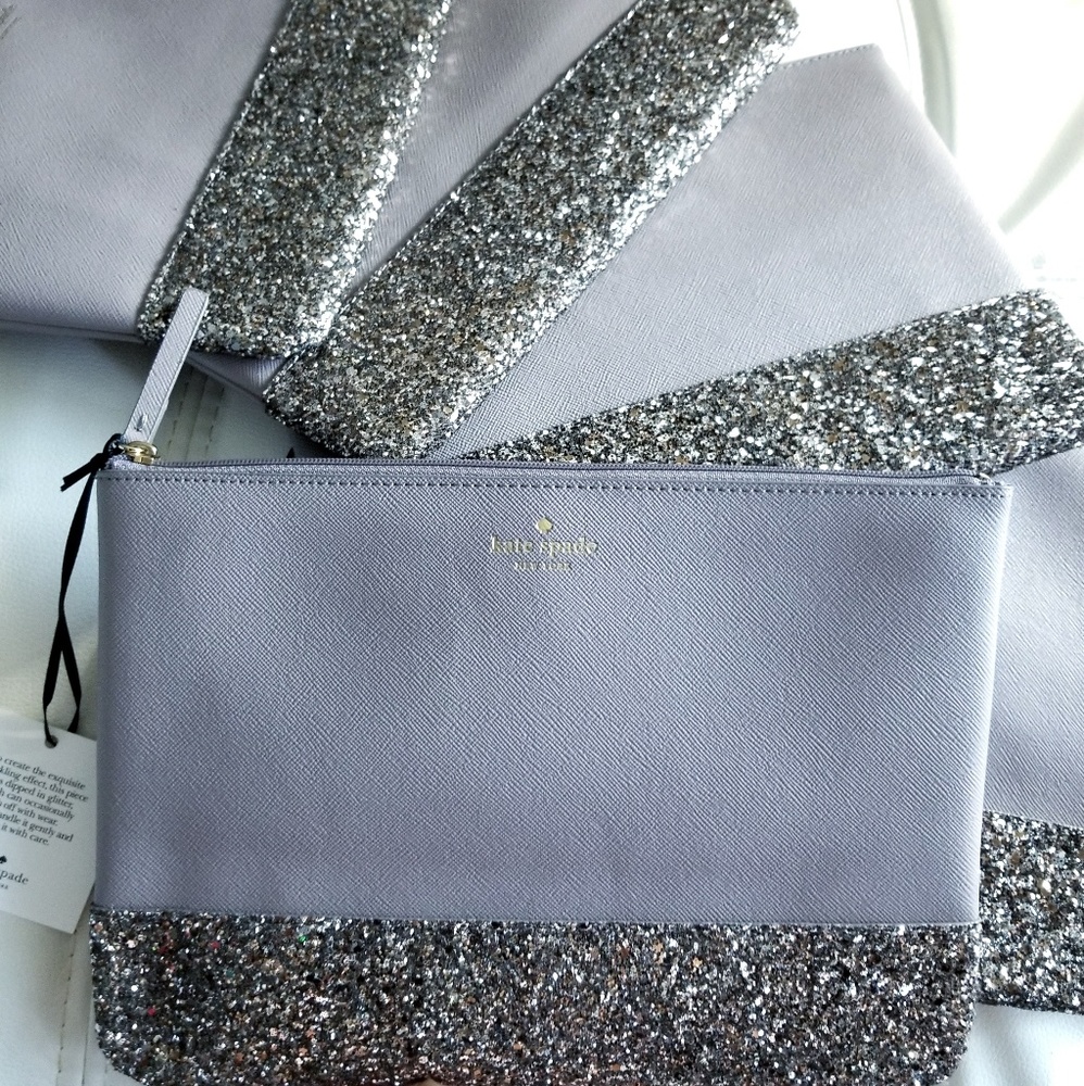 🔥LAST1🔥NWT KATE SPADE GRETA COURT GLITTER CLUTCH - Picture 4 of 8